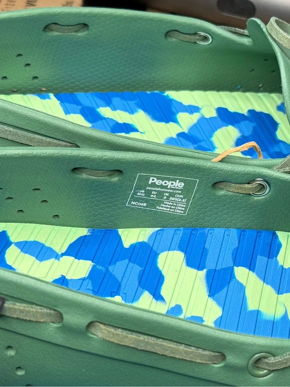 New Men's People Footwear Green Boat Shoes Size 10 comfortable slip on